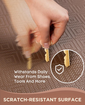 Ophanie Kitchen Mat roll-packed for easy shipping and quick setup.