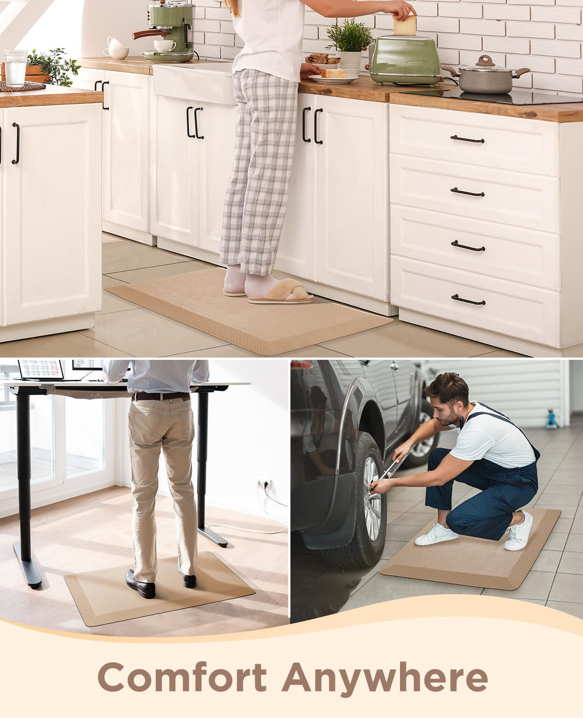 Ophanie kitchen mat placed near the sink area to reduce fatigue