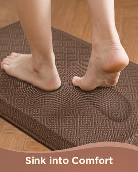 Ophanie Kitchen Mat slip-resistant backing helps prevent slips on smooth floors.