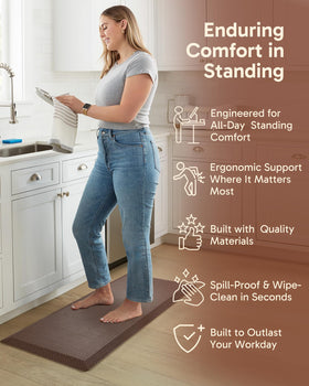 Ophanie kitchen mat textured surface for better grip during cooking