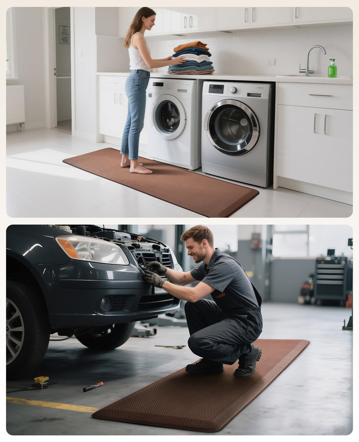 Ophanie mat suits office and home tasks at desk or sink.