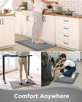 Ophanie modern grey kitchen mat complements any room design