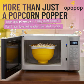 Opopop silicone popcorn popper is dishwasher safe for effortless cleanup