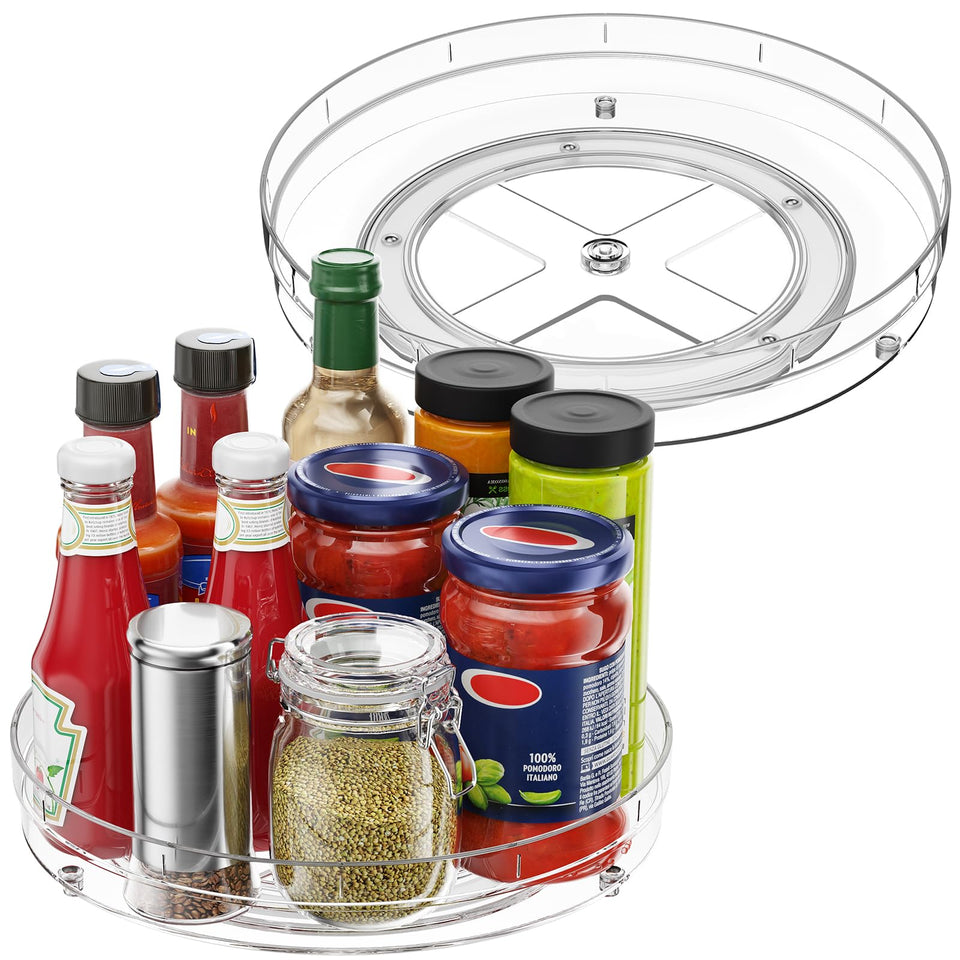 Optish Lazy Susan 10.7-inch cabinet turntable for easy reach and organized shelves.