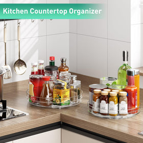 Optish Lazy Susan turns on countertops, closets, and shelves for versatile storage.