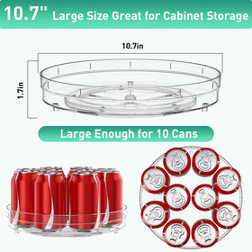 Optish Lazy Susan with raised edges keeps items secure during rotation in cabinets.