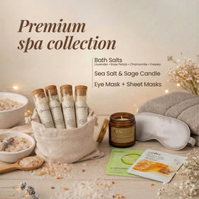 Opulent bath salts and sheet masks enable at-home spa rituals.