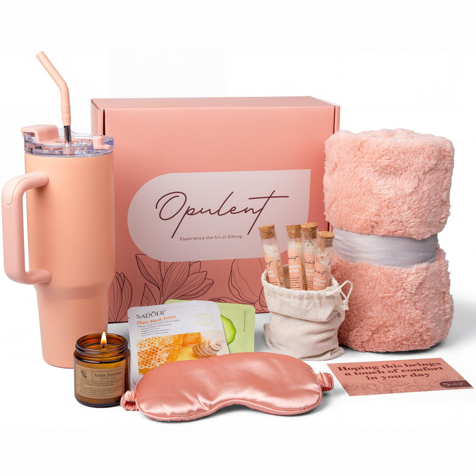 Opulent hug box present, elegant packaging for a thoughtful get-well gift.