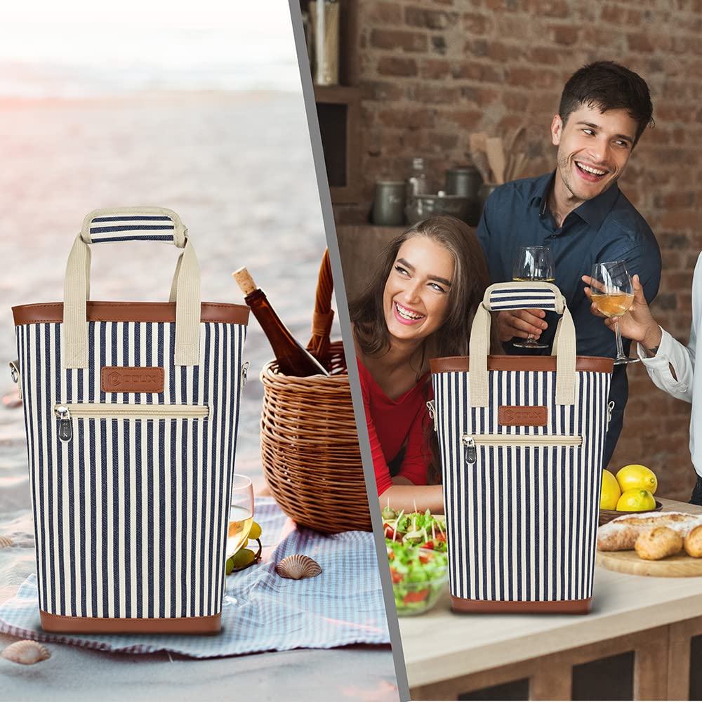 OPUX portable wine carrier with double handles for easy carrying