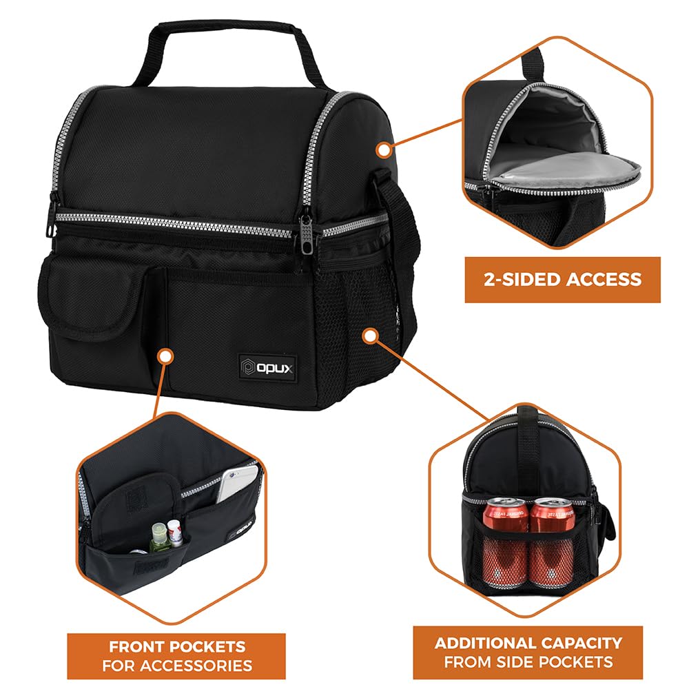 Opux front pockets store utensils and napkins for easy access.