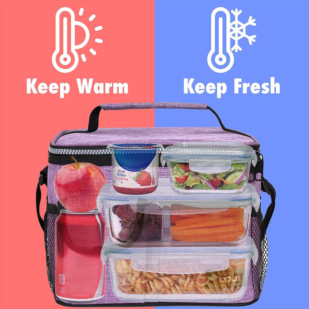 opux insulated lunch bag 14-can capacity keeps meals organized.