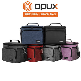 Opux insulated lunch bag durable construction for work, school, and travel.