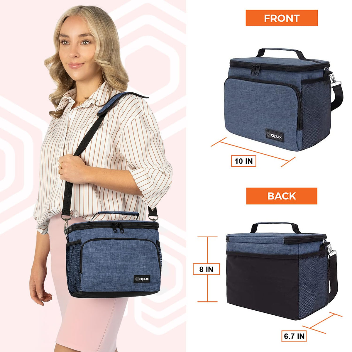 Opux insulated lunch bag leakproof PEVA lining prevents spills.