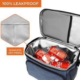 Opux insulated lunch bag side mesh bottle holder for quick drinks.
