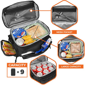 OPUX insulated lunch bag maintains temperature for longer workdays.