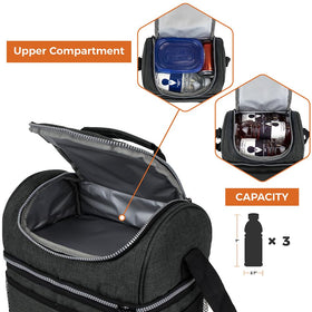 OPUX shoulder strap and top handle for easy carrying.