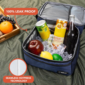 OPUX dark gray color on a compact, professional lunch bag.