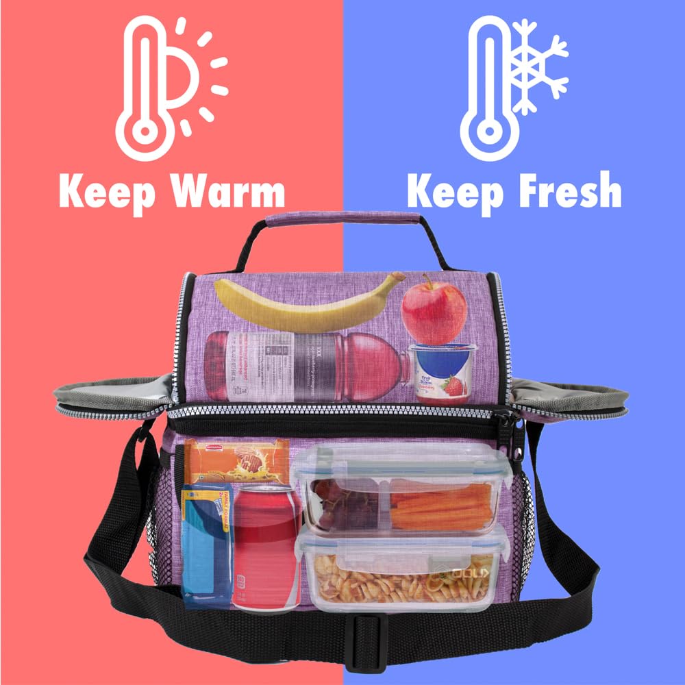 Opux Lunch Bag double-decker access showing easy packing and retrieval.