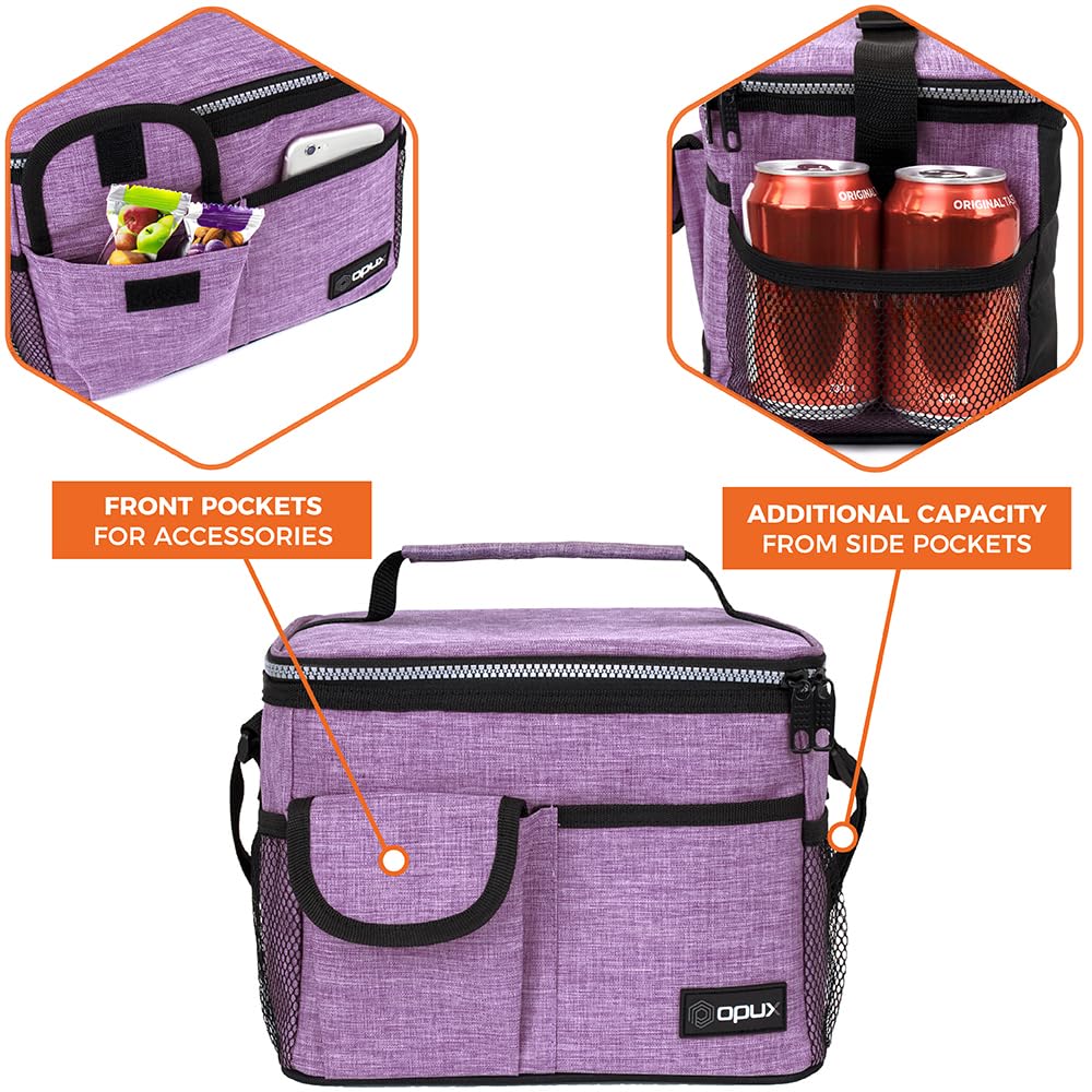 opux heather purple fabric adds style while protecting contents.