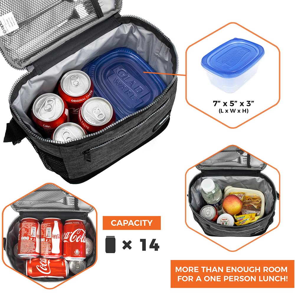 Opux insulated lunch bag with large capacity for meals and boxes