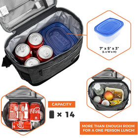 Opux insulated lunch bag with large capacity for meals and boxes