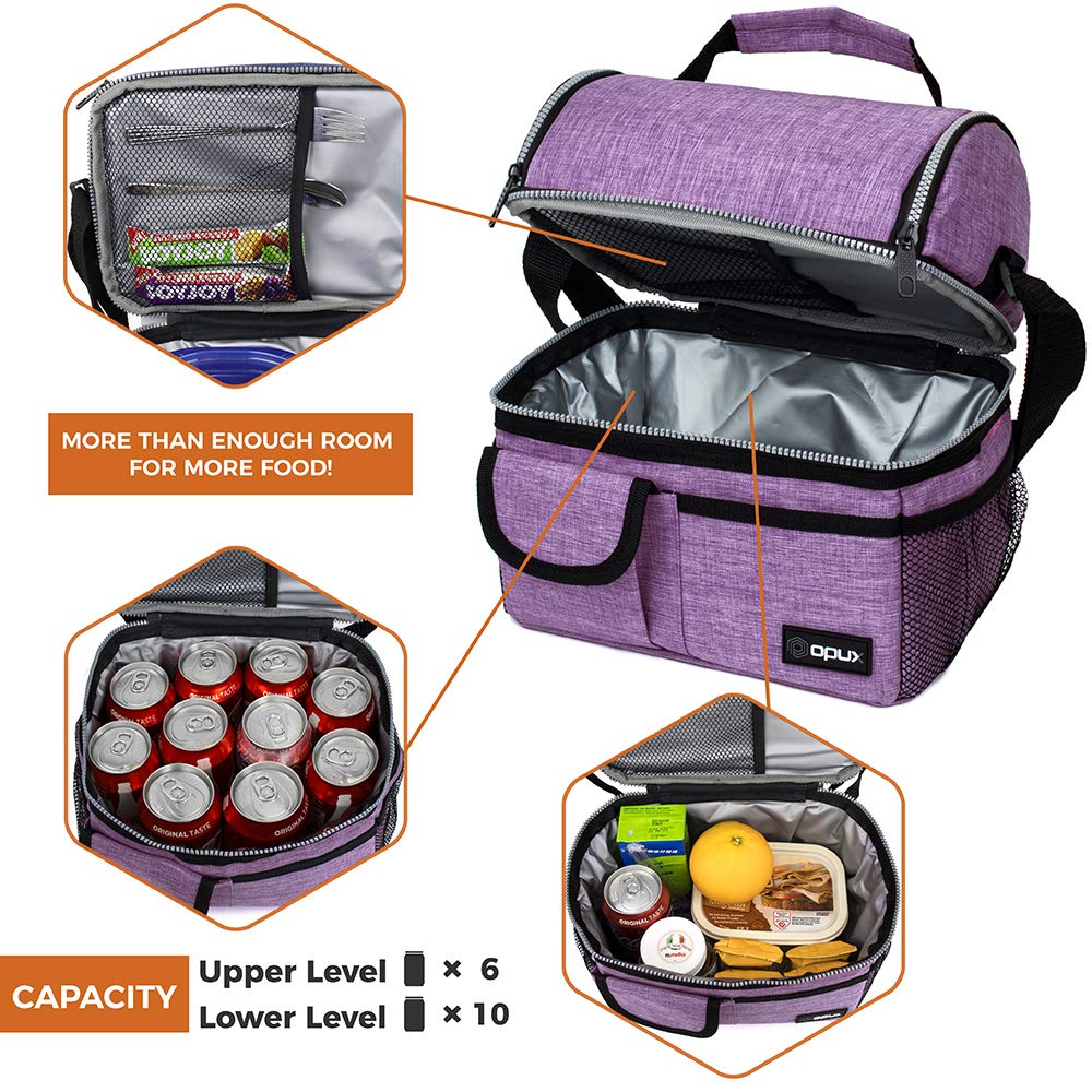 Opux PEVA lining for easy cleaning and spill protection inside the bag.
