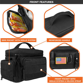 OPUX lunch bag with padded, removable shoulder strap for comfortable carrying.
