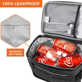 Opux lunch bag with adjustable shoulder strap for hands free transport