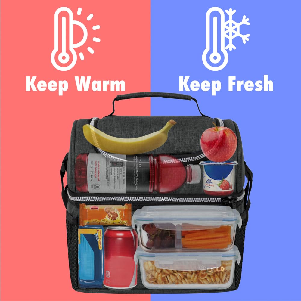 OPUX insulated upper deck suitable for cans and snacks while traveling.