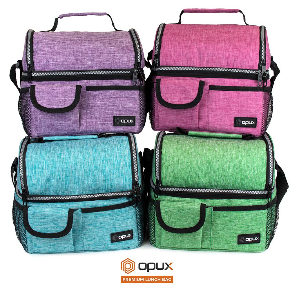 Opux Lunch Bag wide main compartment for versatile meal prep and storage.
