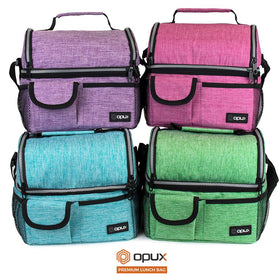 Opux Lunch Bag wide main compartment for versatile meal prep and storage.