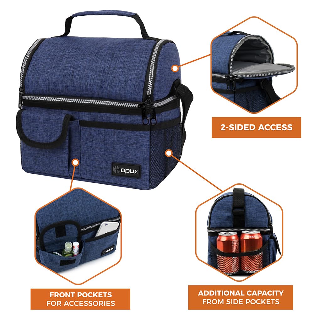 OPUX lunch box easy-to-clean inner lining for quick cleanup.