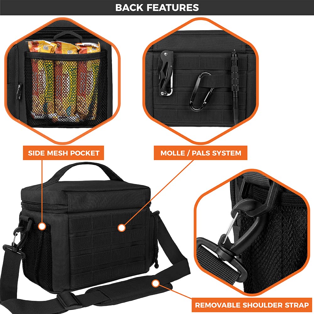 OPUX lunch box top handle adds quick grab-and-go convenience.