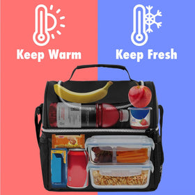 OPUX dual-decker interior with upper snack compartment ideal for on-the-go.
