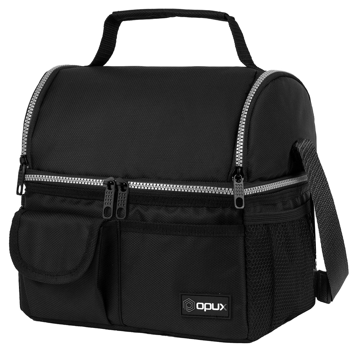 Opux lunchbox dual-compartment keeps meals organized for work or school.