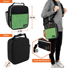 opux lunch bag front pocket for utensils and small essentials