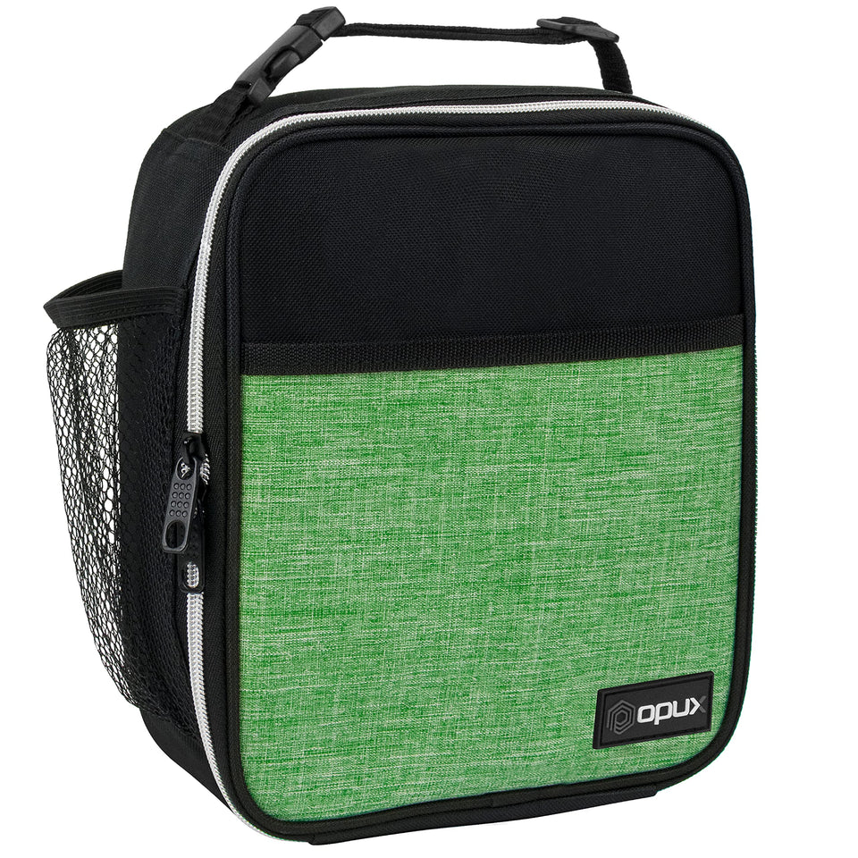 opux premium insulated lunch box with a sturdy top handle for easy carrying