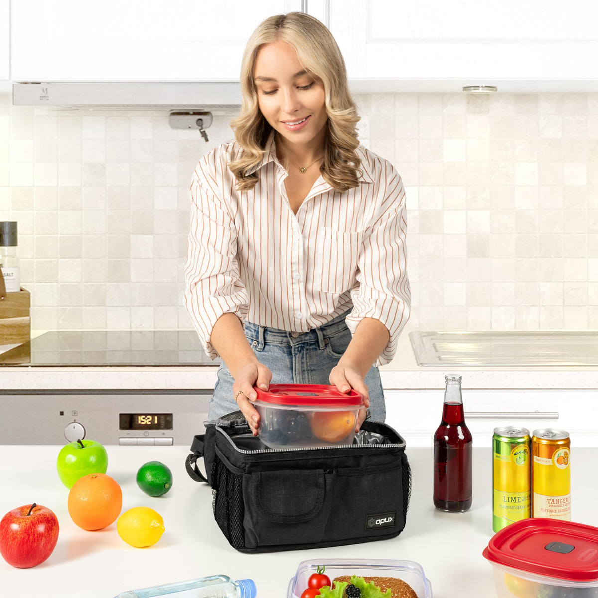 Opux adjustable shoulder strap offers comfortable carrying all day.