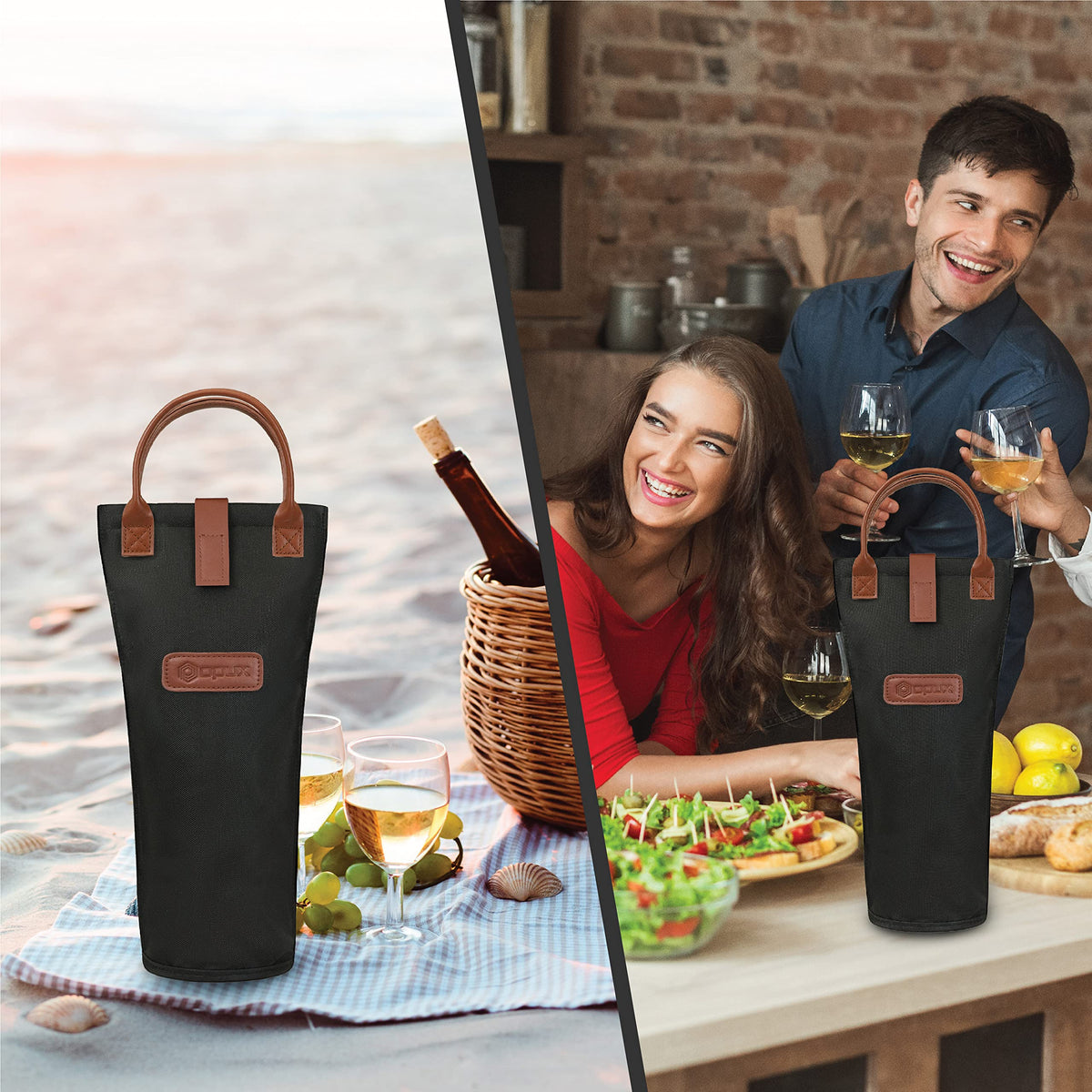 Opux durable, versatile carrier for wine, champagne, and more.