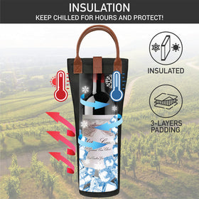 Opux insulated wine tote keeps bottles cool on the go.