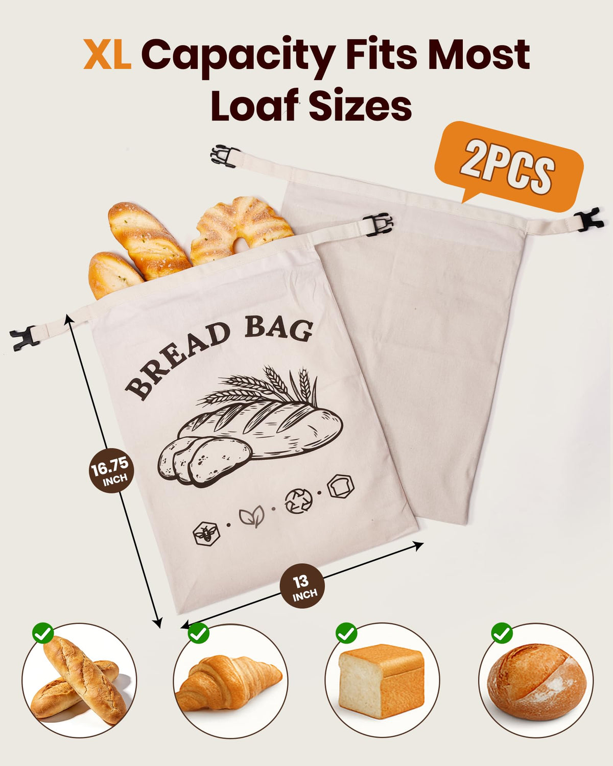 Opvener beeswax bag with simple fold seal locks in freshness.
