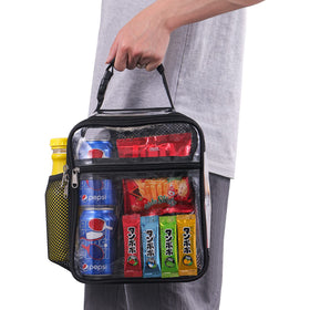 Oraben clear lunch bag water bottle pocket supports hydration on the move.