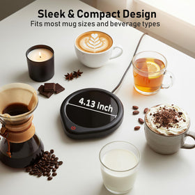 Oracer coffee mug warmer extended cord for versatile placement on any desk.