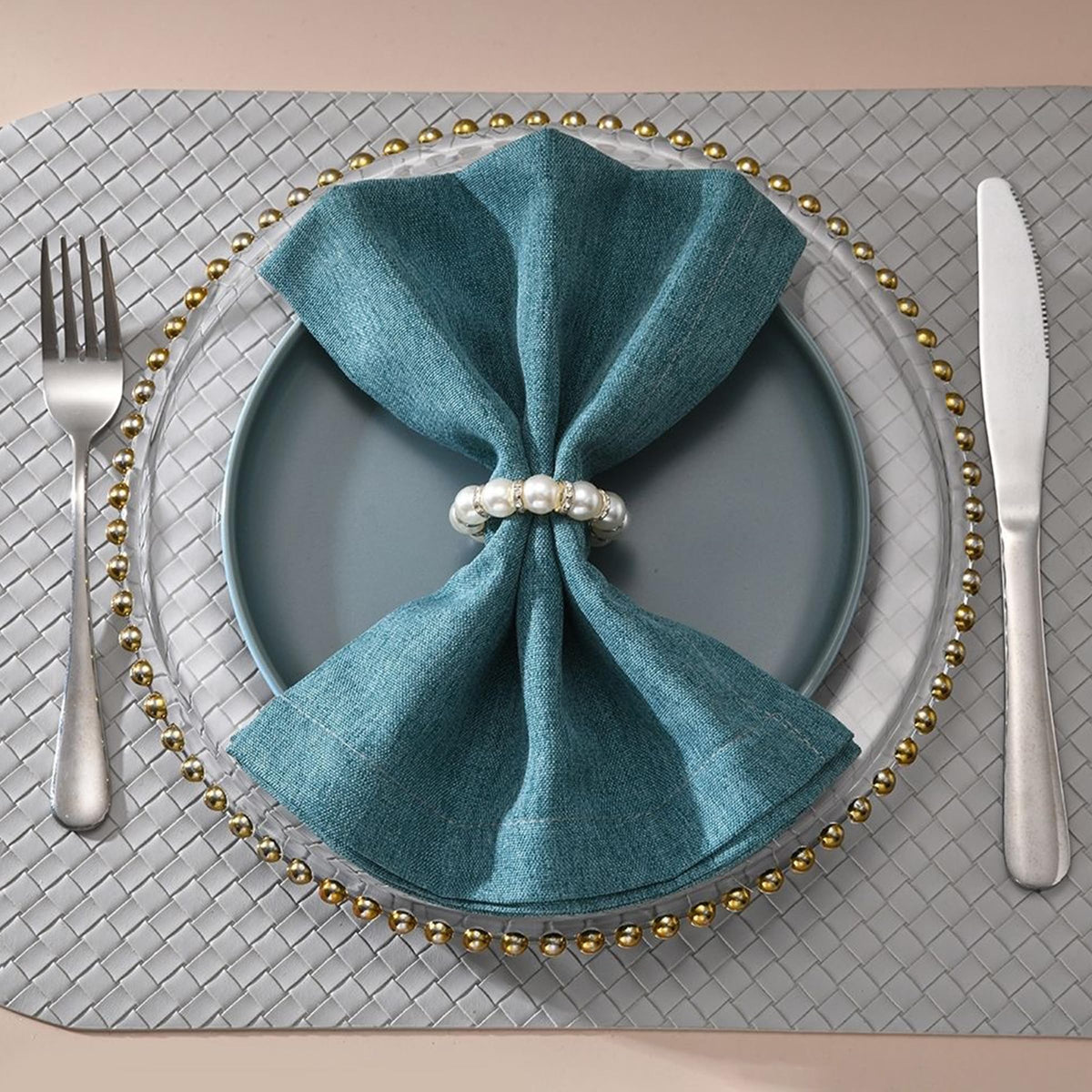 Orbflair durable napkin ring set for elegant dinner decor