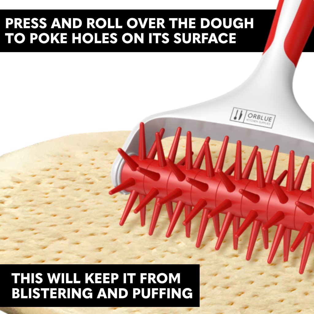 Orblue dough docker with ergonomic handle ensures comfortable, steady use.