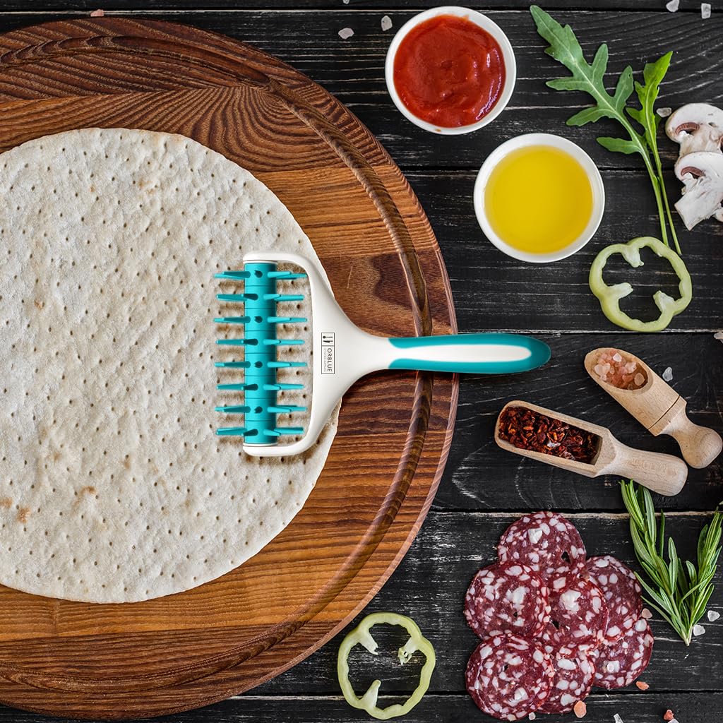Versatile tool for pizzas, pies, crackers, and flatbreads.