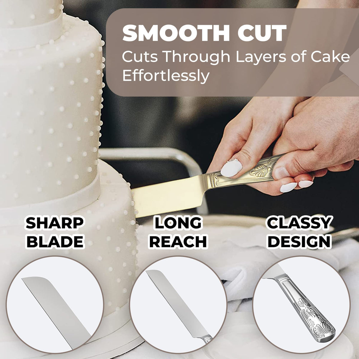 Orblue one-piece stainless construction close-up highlights strength for long-lasting use.