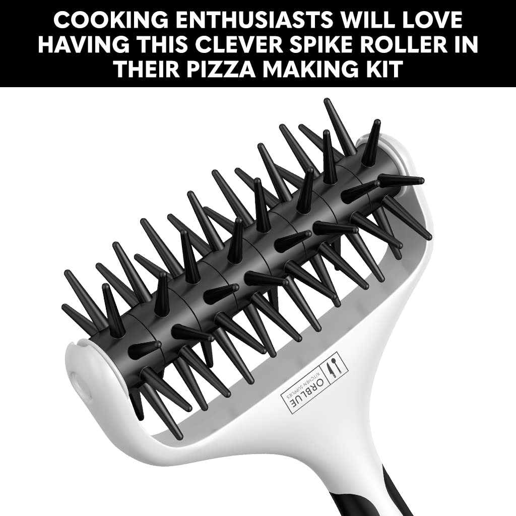 Orblue pizza dough docker roller for commercial use in busy bakeries.