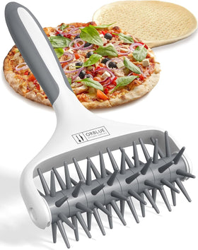 Orblue Pizza Dough Docker roller highlights precise holes for crisp crusts.