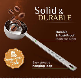 Orblue Premium Coffee Scoop Set, 2 Tbsp, easy double servings